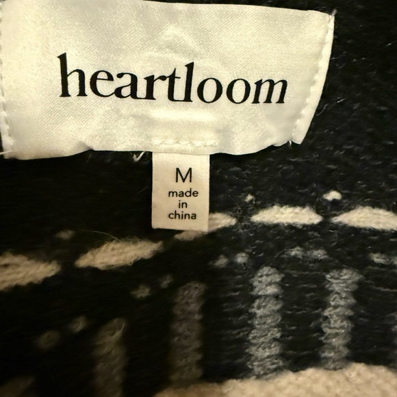 Heartloom Black and Cream V-Neck Sweater Vest - Picture 3 of 4